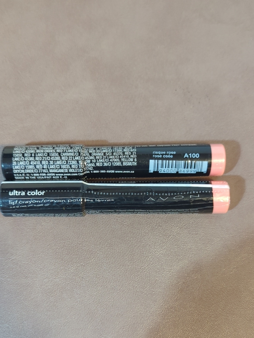 2 Avon Ultra Color Lip Crayon Risque Rose A100 New In Original Packaging